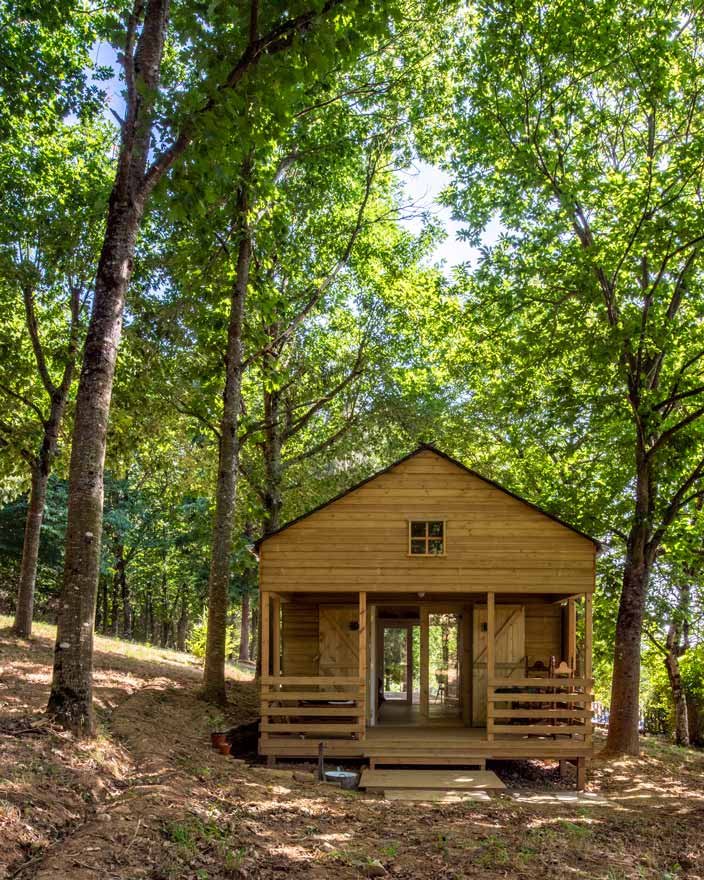 refugio-madera-bosque-luz-entorno